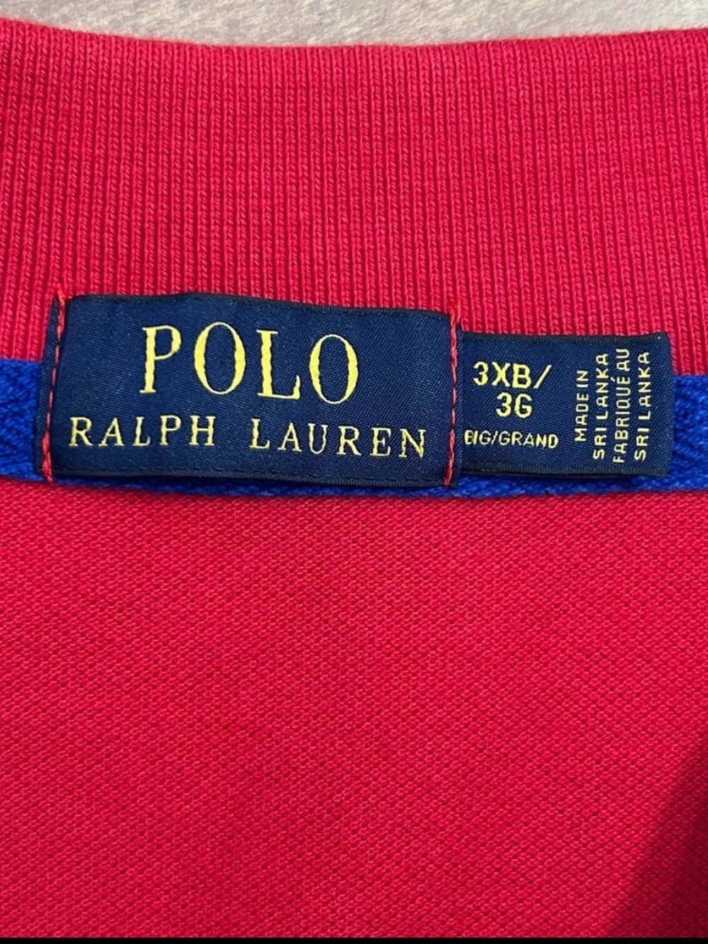 Polo Ralph Lauren Big Pony Number 3 Red Polo Shirt 3XB HH